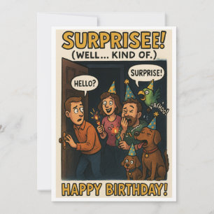 Überraschung! (Nun... Art) - Funny Birthday Card Feiertagskarte