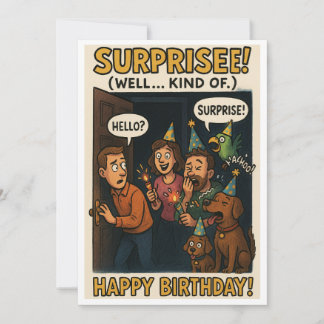 Überraschung! (Nun... Art) - Funny Birthday Card Feiertagskarte