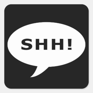 Überraschung Party Comic Blase Quadratischer Aufkleber