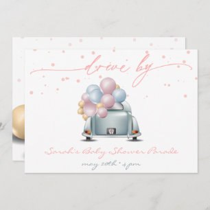 Überraschung Pink Baby Dusche Feier Parade Einladung