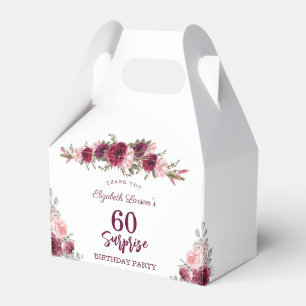 Überraschung Senior Party Floral Burgund Geschenkschachtel