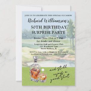 Überraschung Stilvolle Golf Humor 50. Geburtstagsf Einladung