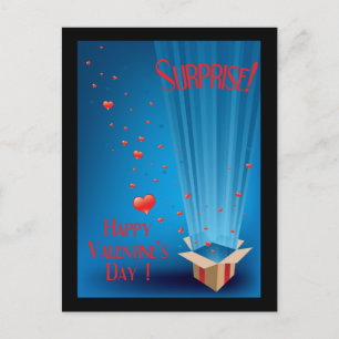 Überraschung Valentine Postkarte