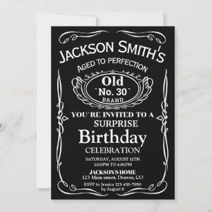 Überraschung Whiskey Einladung zum Geburtstag Liqu