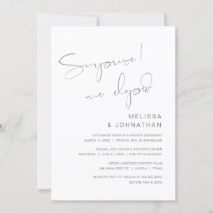 Überraschung, wir entwickelten, Hochzeitsfeier-Par Einladung