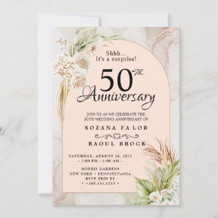 Überraschung zum 50. Jahrestag der Hochzeit Einlad Einladung