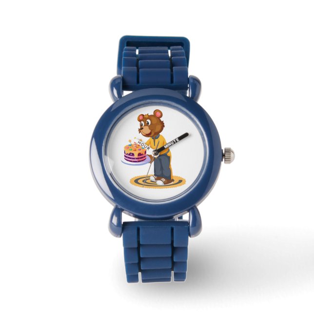 Überraschung zum Geburtstag Bär Armbanduhr (Vorderseite)