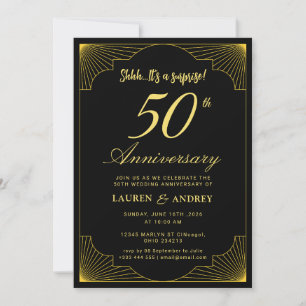 Überraschung zur 50. Hochzeitstag-Feier Einladung