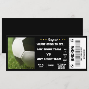 ÜBERRASCHUNGS-FUSSBALLGESCHENK-TICKET EINLADUNG