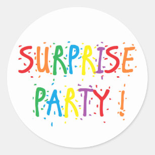 "Überraschungs-Party-" Aufkleber