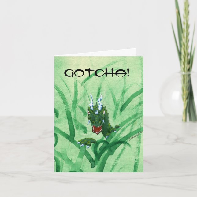 Überraschungsdrache Geburtstagkarte Karte (Vorderseite)