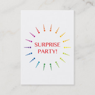 Überraschungseinladungen für Party Visitenkarte