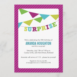 Überraschungsfahnen Überraschende Party Einladung 