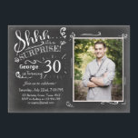Überraschungsgeburtstags-Einladung 30 Tafel Einladung<br><div class="desc">♥ A perfekte Weise,  Ihre Gäste zu diesem speziellen Geburtstags-Party einzuladen! Tafelentwurf. Sie können Ihr eigenes Bild setzen!</div>