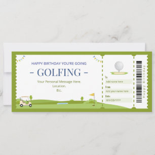ÜberraschungsGolf-Geschenkgutschein Einladung