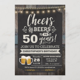 Überraschungsjubeln und Biere 50. Geburtstagsfeier Einladung