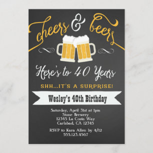 Überraschungsjubiläum & Biere 40. Geburtstag Einla Einladung
