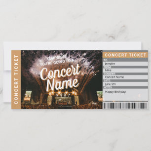 Überraschungskonzert-Geschenkticket Musik-Event-Ka Einladung