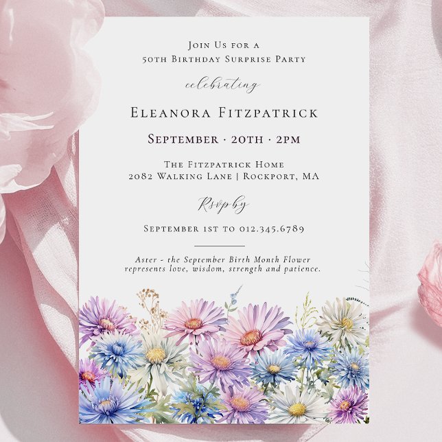 ÜBERRASCHUNGSPARTY 50. Geburtstag September Geburt Einladung (Von Creator hochgeladen)