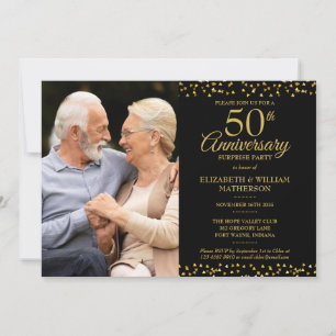 Überraschungsparty zum 50. Hochzeitstag 2 Fotos Einladung