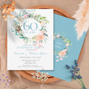 Überraschungsparty zum 60. Hochzeitstag Rosen Girl Postkarte