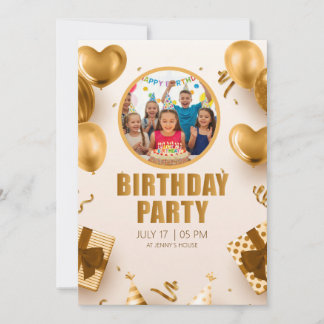 Überraschungsparty zum Geburtstag mit Rose-Gold-De Einladung