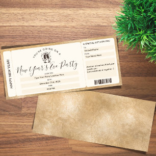 Überraschungsticket Silvesterparty-Gutschein Einladung