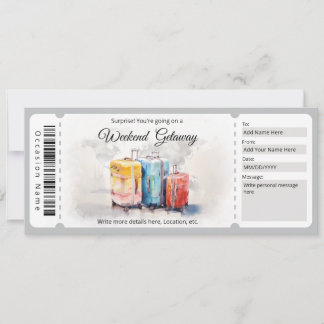 Überraschungswoche Geschenkgutschein Einladung