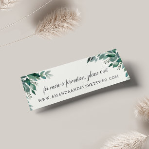 Überreichlich Foliage Wedding Website Cards Mini