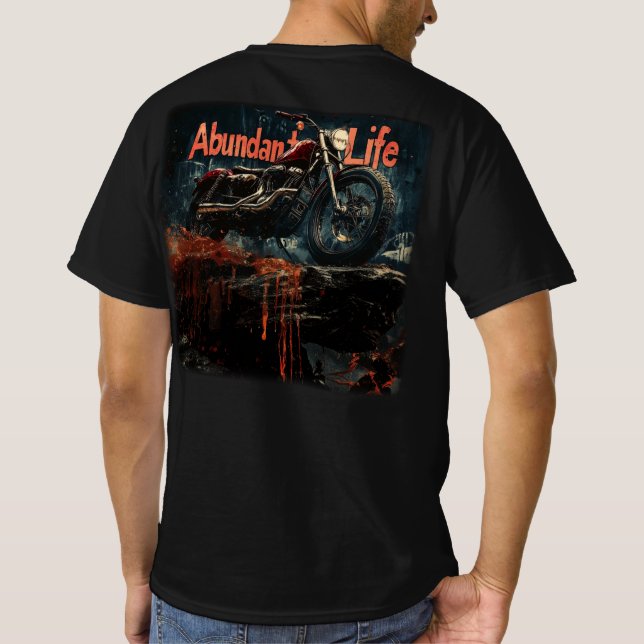 Überreichlich Life Biker zurück T-Shirt (Rückseite)