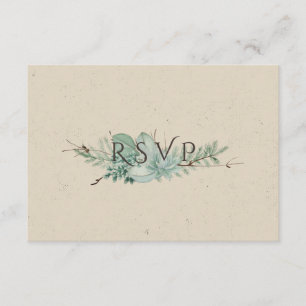 Überreichliche Liebe - Succulent Bouquet Wedding R RSVP Karte