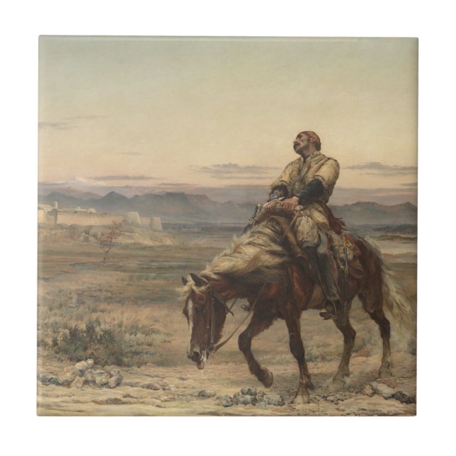 Überreste einer Armee (von Elizabeth Thompson) Fliese (Vorderseite)