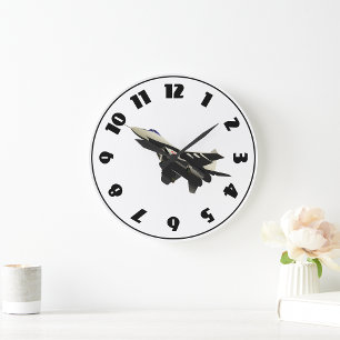 Überschall-Kampfflugzeug Militärflugzeug Große Wanduhr