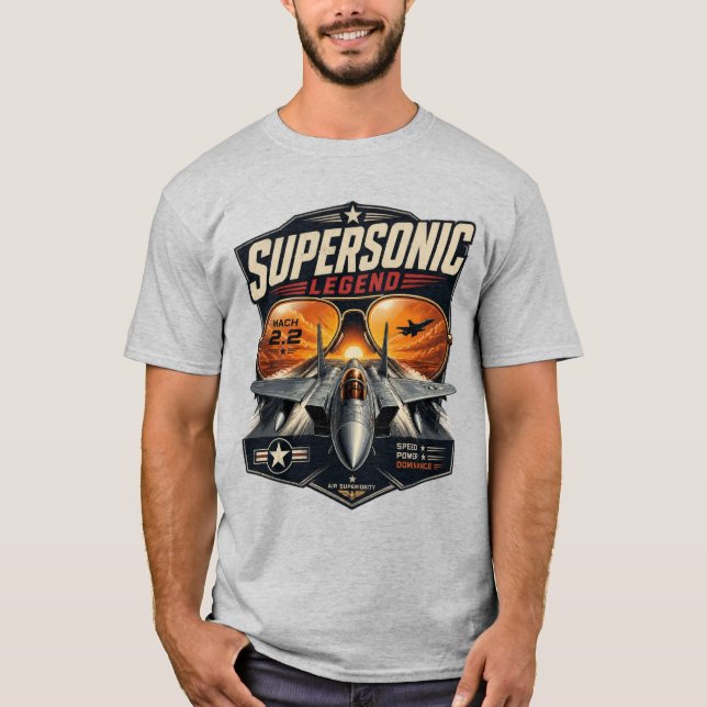 Überschall-Legende Mach 2,2-Kampfjet  T-Shirt (Vorderseite)