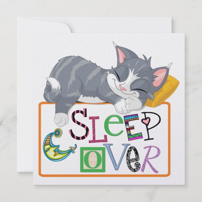 Überschlafen - Party aus Holz - SRF Einladung (Vorderseite)