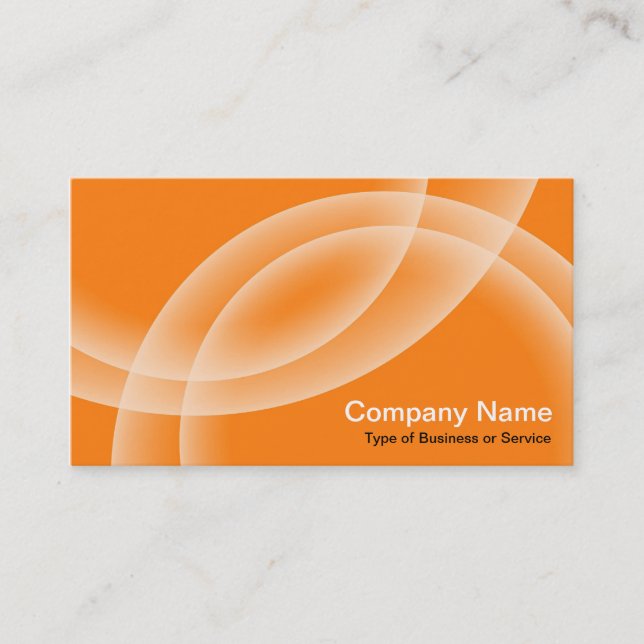 Überschneidenbereiche - Orange Visitenkarte (Vorderseite)