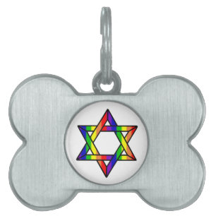 Überschneidendavidsstern Regenbogen Zazzle.png Tiermarke