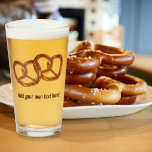 Überschneidende Bretzels - Single Side - Oktoberfe Glas