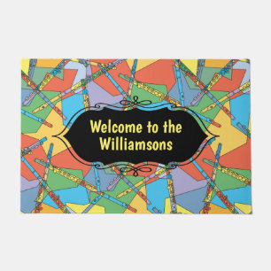Überschneidende Flutes Doormat Fußmatte