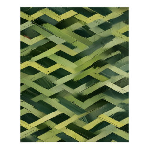 Überschneidende Formen mit grüner Geometrie Poster