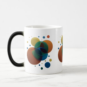 Überschneidende Kreise Retro Modern - Farbmorphing Verwandlungstasse