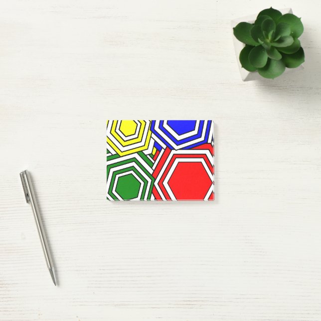 Überschneidung von Hexagons Post-it-Notes Post-it Klebezettel (Büro)