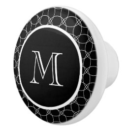 Überschneidungen Personalisierte Monogramm Keramikknauf