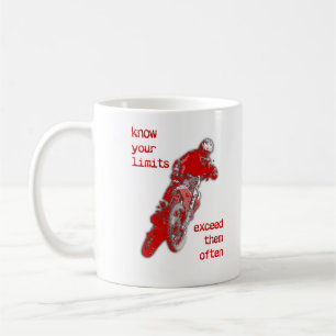 Überschreite Deine Grenzen Dirt Bike Motocross Tas Tasse
