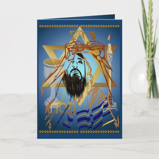 Überschreiten Sie über Collagen-Blau-Karte Karte (Vorderseite)