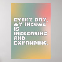 Überschwängliches Affirmationposter