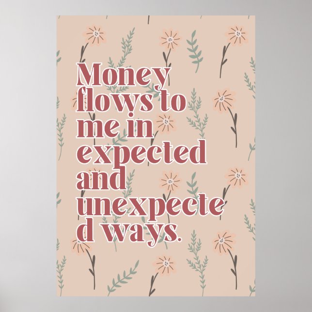 Überschwängliches Affirmationposter Poster (Vorne)