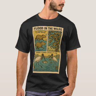 Überschwemmung in der Wildnis â€“ Capybaras, Schla T-Shirt