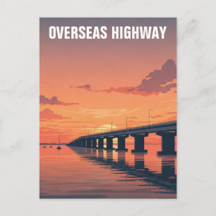 Übersee-Highway Key West Florida Reise Postkarte