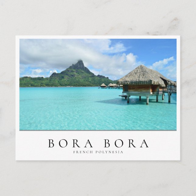 Überseebad Bora Bora, Französisch-Polynesien Postkarte (Vorderseite)